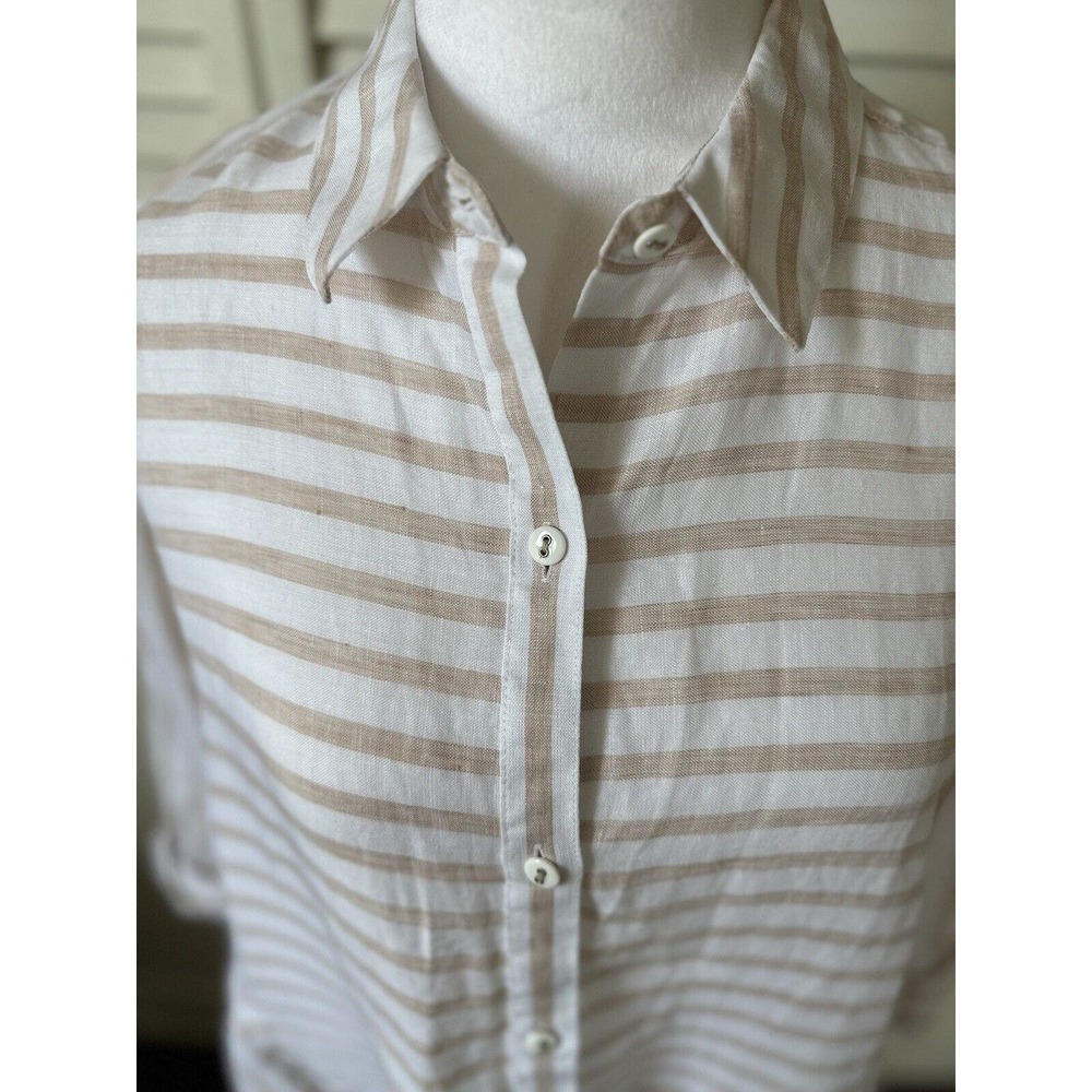 Fox Croft Carlene Women’s Button Up Linen Shirt S… - image 4